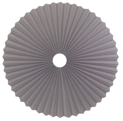 Rosette plisse til loft antracit Ø50 med ledning